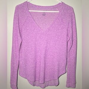 American Eagle Outfitters Waffle Knit Long Sleeve Top